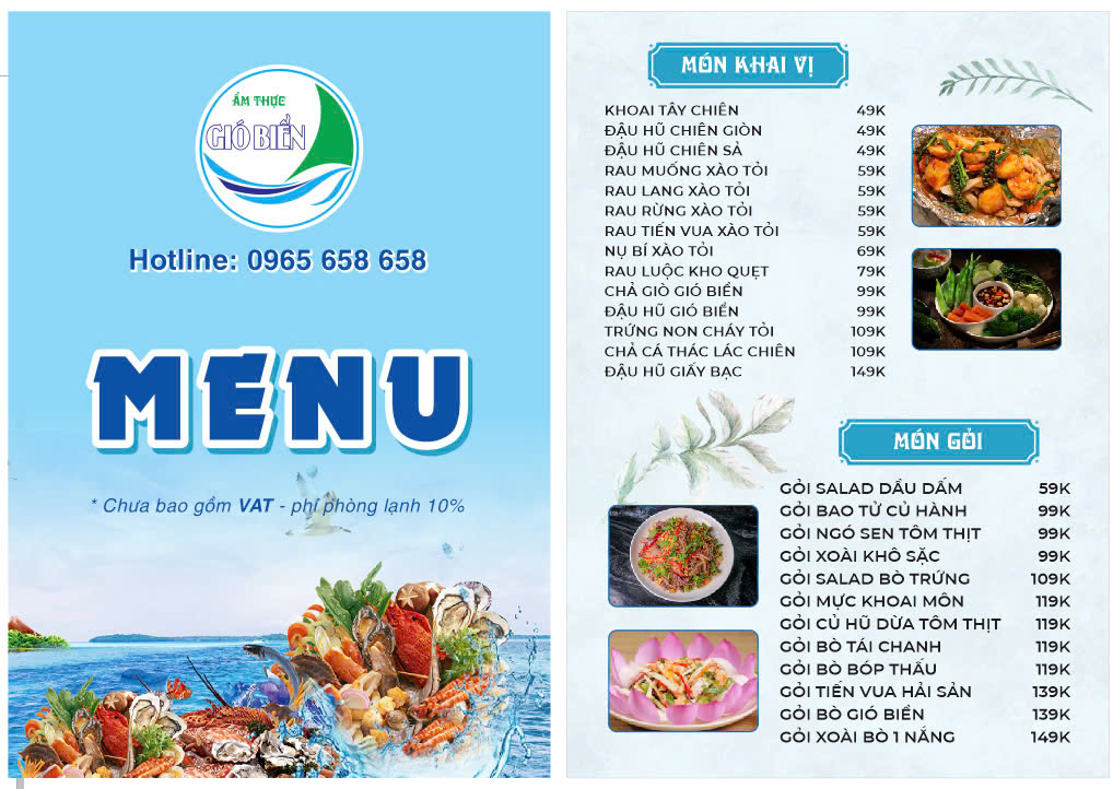 MENU NHÀ HÀNG